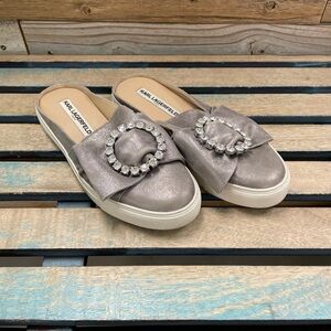 Karl Lagerfeld Silver Women's Slip-On Shoes